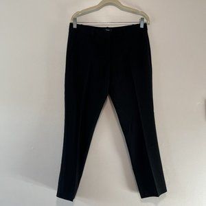Theory Black Izelle Modern Crepe Work Trouser Pants Size 8